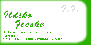 ildiko fecske business card
