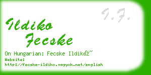 ildiko fecske business card